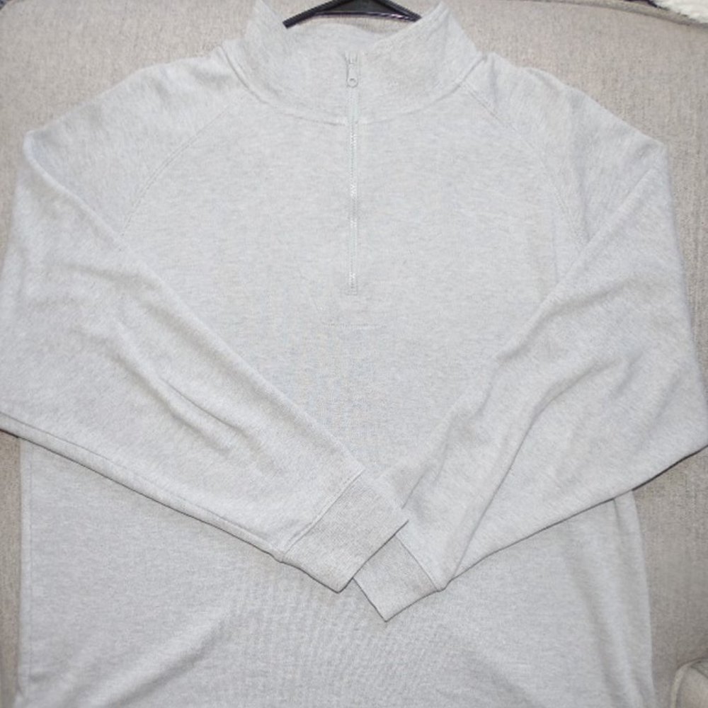 Jos A Bank Leadbetter Golf 1/4-Zip Gray Sweater XL